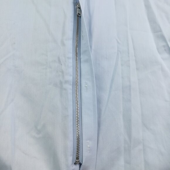 Teddy Stratford Shirt L/S Button Up Hidden Zipper Light Blue Mens Size 1 - Picture 3 of 10